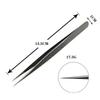 Precision Gold Stainless Steel Eyelash Tweezers - High-Quality Feather Clip for Blooming and Grafting False Eyelashes