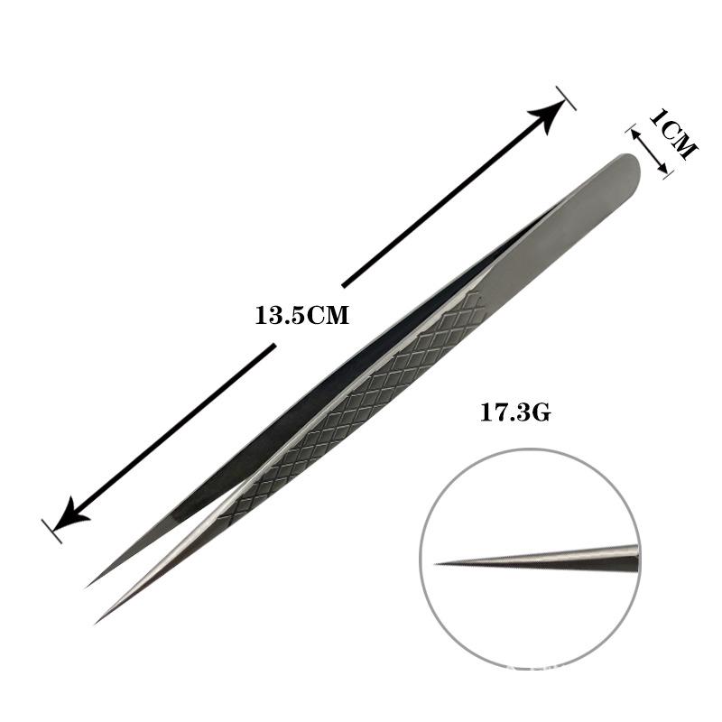 Precision Gold Stainless Steel Eyelash Tweezers - High-Quality Feather Clip for Blooming and Grafting False Eyelashes
