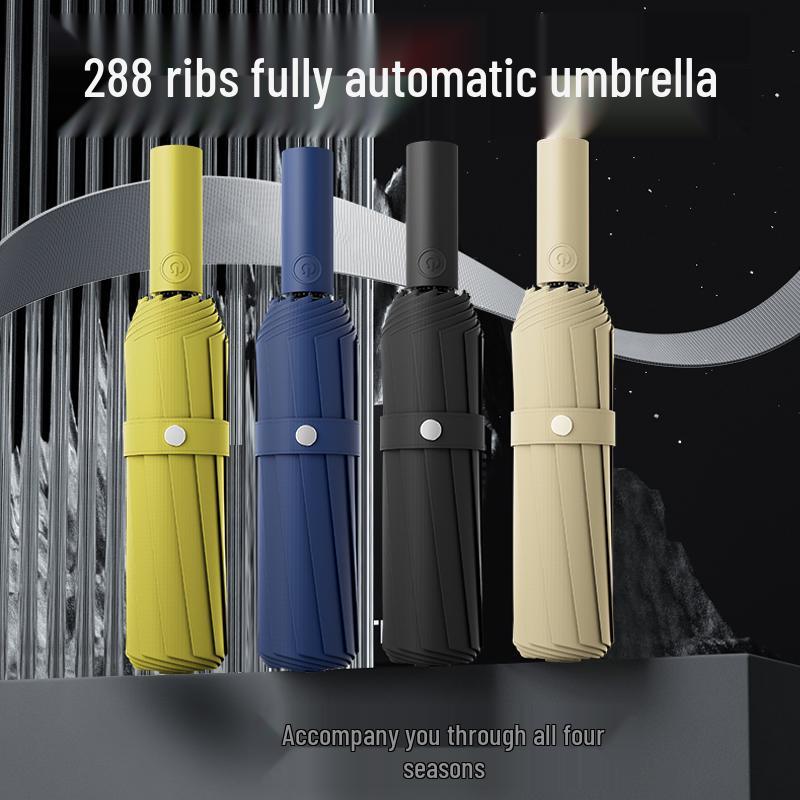 288-Bone Windproof & Stormproof Large Folding Dual-Use Umbrella for Men & Women