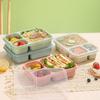 Mikrowellen-Lunchbox, Weizenstroh, Geschirr, Frischhaltedose, für Kinder, Kinder, Schule, Büro, tragbare Bento-Box, Lunch-Tasche