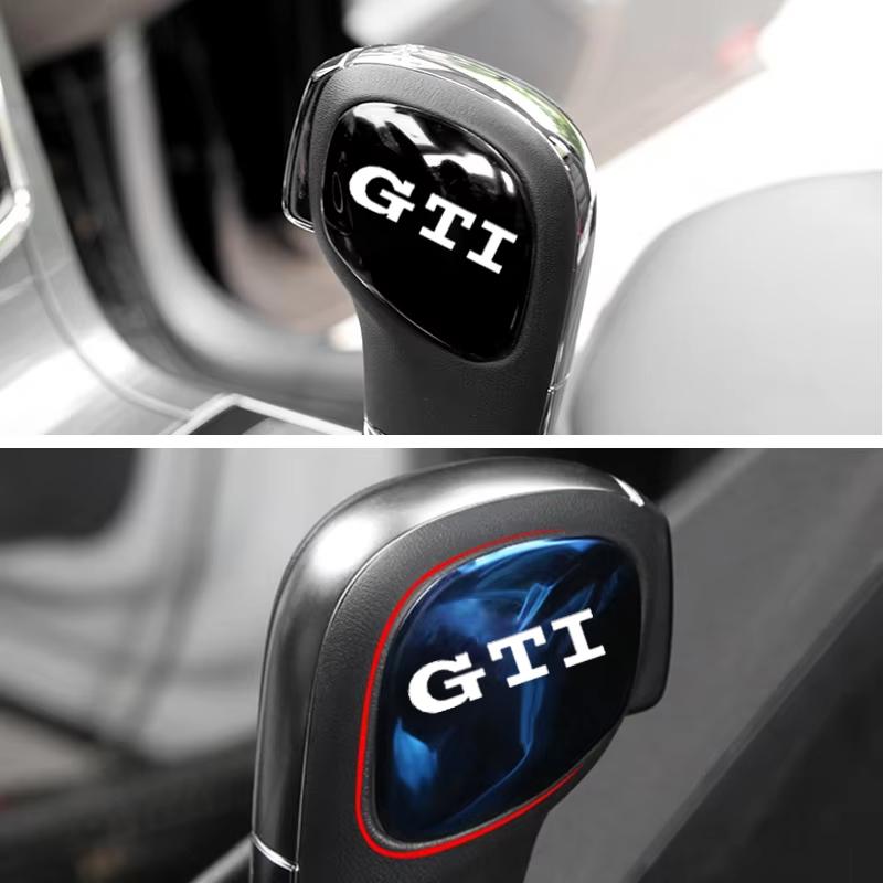 WGLRK1 Car Styling Gear Shift Knob Head Sticker Trim for Volkswagen VW GTI Polo CC Golf 7 6 Bora Tiguan Passat B5 B6 B7 Jetta MK5 MK6