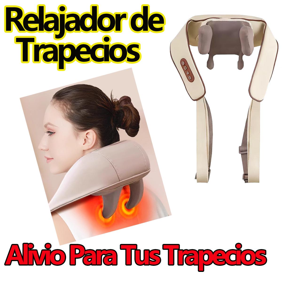 

Masajeador de Cuello y Hombros - Relajador Profesional para Trapacio, Alivio Rápido del Dolor Muscular, Portátil y Recargable