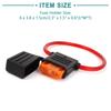 ACROPIX Type Universal Waterproof Fuse Holder 40A Red Black 2pcs