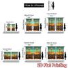 Set Of 2 Flat Printing Curtains Without Rod Futuristic City Sunset April Fools Is Day Holiday Digital Made Polyester