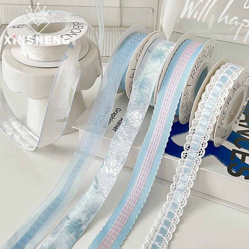 Xin Sheng Alice Ribbon Satin Flower Bouquet Bow for DIY Floristry & Packaging