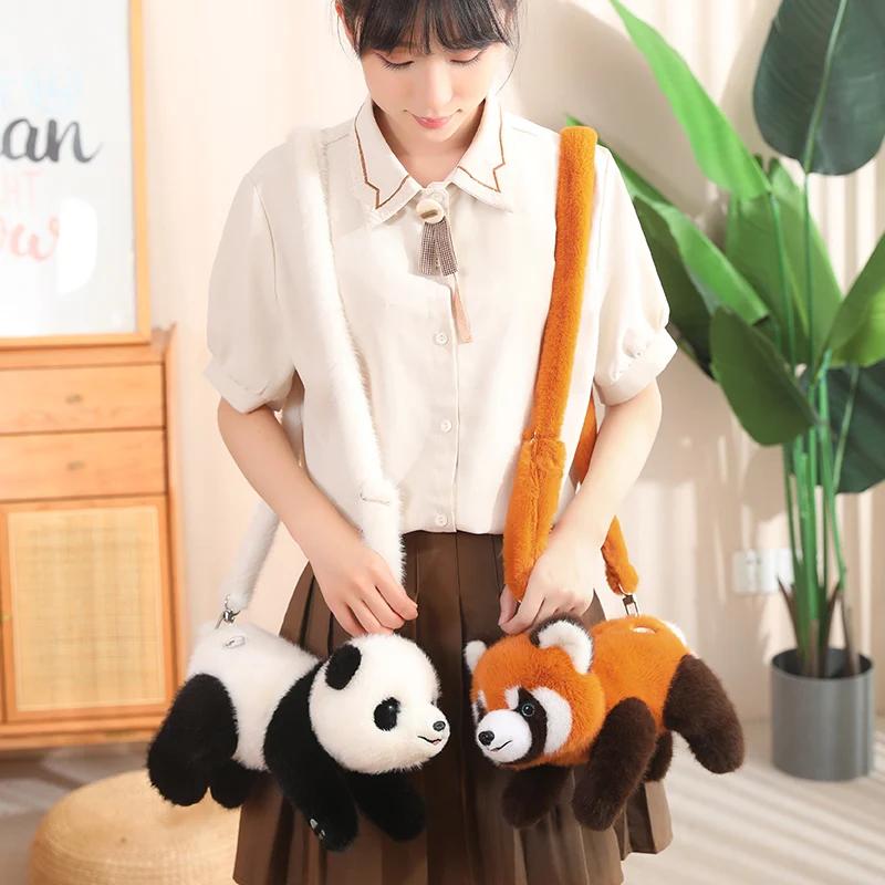Lifelike Panda Stuffed Animals Raccoon Plush Toy Cute Panda Plushie Toy Gift For Girlfriend Birthday Christmas Gift
