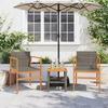 VidaXL Set of 2 Garden Chairs, Seats with Armrests, Armchairs with Backrest Patio, Modern, Grey Woven Resin and 368709