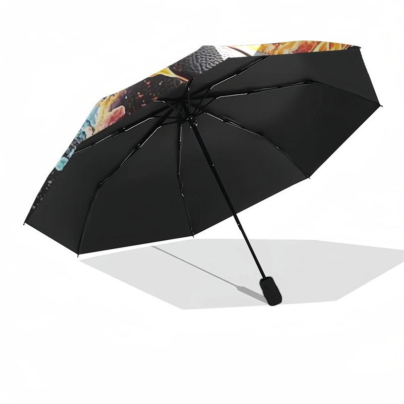 1pc Flaming Basketball Artwork Umbrella with Plastic Handle,Suitable for All Seasons Home Travel Outdoor UmbrellaDD083