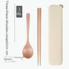 Natural Wooden Spoon & Fork Dinner Kit Rice Soups Utensil Cereal Handmade Home Tableware Dinnerware Cutlery For Kicthen