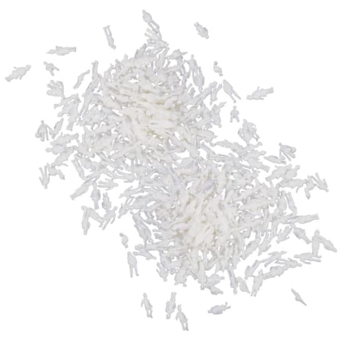 PXLAATY 1/200 Scale 200 Figures, Unpainted, for Landscape Modeling, Railway Models, 1cm, Accessories