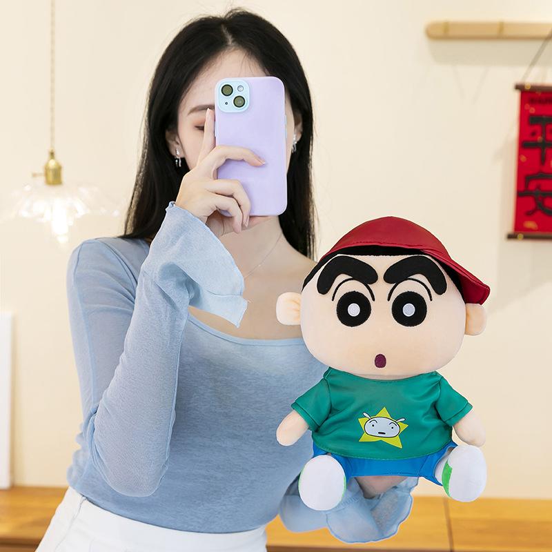 Cross-border cartoon sweater crayon small new plush toy cute doll doll children birthday gift sleeping pillow