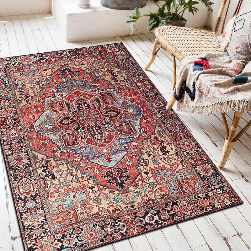 Geometric Carpet Ethnic Style Home Decor Living Room Sofa Area Rugs Non-slip Bedroom Bedside Floor Mat Hallway Bathroom Doormat