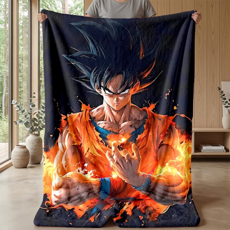 Naruto Printed Flannel Blanket Skin Friendly Warm Decorative Throw for Indoor Couch Bed Daily Use