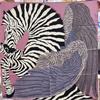 [Wings Pegasus] Kochi Commuter Smoke Powder/Zebra Pegasus~ Silk Twill Silk Women'S Silk Scarf Large Square Scarf Women