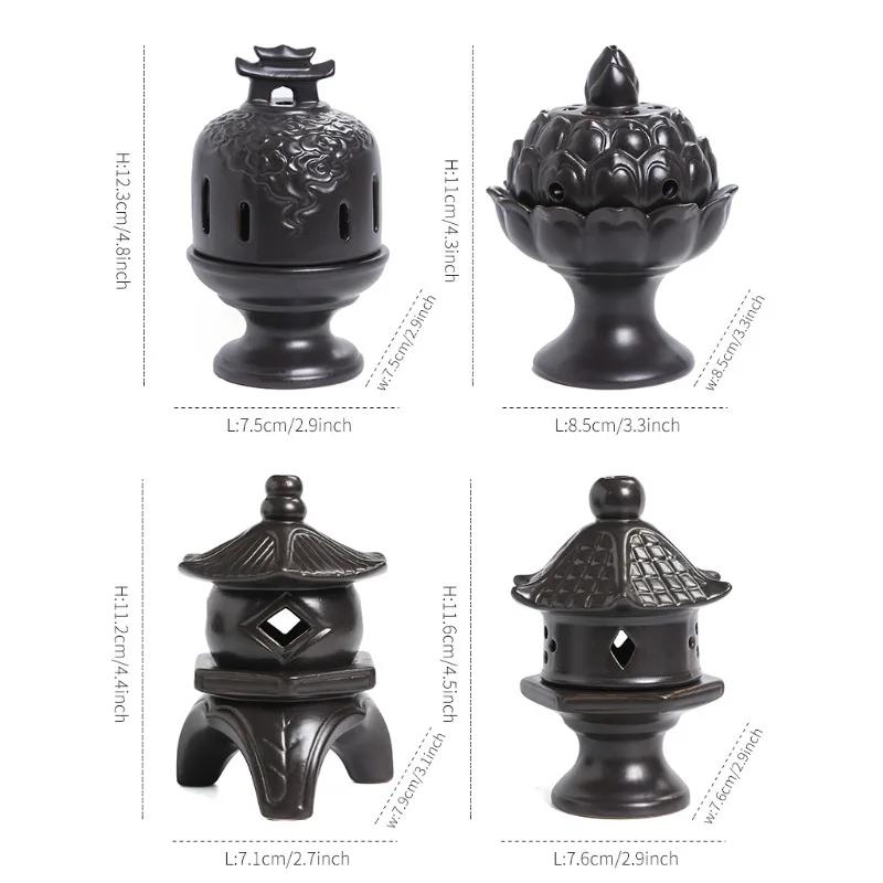 1pc Mini Ceramic Lighthouse Tower Incense Burner, Perfect for Indoor Aromatherapy, Ideal for Home Decor (Without Incense)