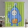 FALL GUYS Halloween Decoration Curtains Child Room Home Interior Curtains for Living Room Partition Window Curtain Shades Camera