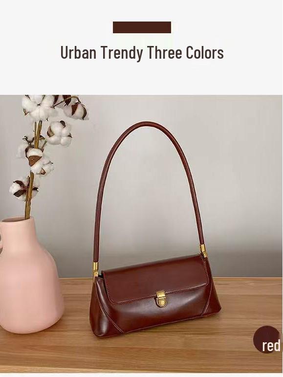 Women's Fashion Versatile French Underarm Bag - High-End, Simple, Niche Design, Hand-Held, Single Shoulder Handbag.