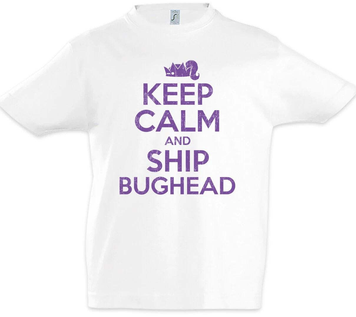 Keep Calm And Ship Bughead Kids Boys T-Shirt Riverdale Andrews Jughead Fun- 100