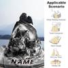 Moon Wolf Personalized Name Blanket Multi-purpose Personalized Blanket Warmthful Decor for Couch Bed Chair Sofa Four Seasons Multipurpose