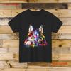 Rainbow Watercolor Siberian Husky T Shirt Dog Lover Colorful Animal Vintage Washed Fashion Top For Everyday Wear Soft Slightly