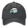 2026 Summer Happy Camper Van Baseball Cap Fun Hats Black Hood Sun Hat For Children Women's Hats Men's