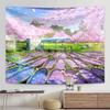 Anime-themed landscape tapestry room background college dormitory wall tapestry wall fabric wallpaper mural fabric tapestry