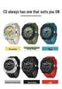 OFNS Men's Waterproof Octagonal Quartz Wristwatch with Large Dial & Three-Eye Six-Hand Design