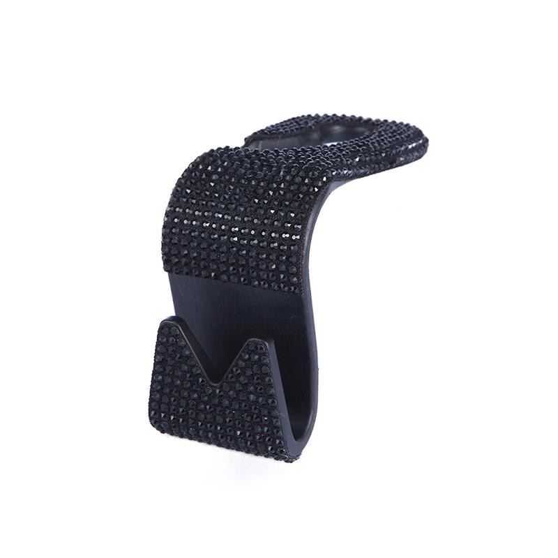 Diamond Car Seat Back Hook Bling Rhinestone Storage Hanger Auto Back Headrest Mount Storage Holder Hook Car Interior Accessories