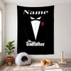 El Padrino (1) Tapiz de pared decorativo con nombre personalizable, opción ideal para la decoración de paredes en dormitorios, salas de estar, residencias estudiantiles y el hogar
