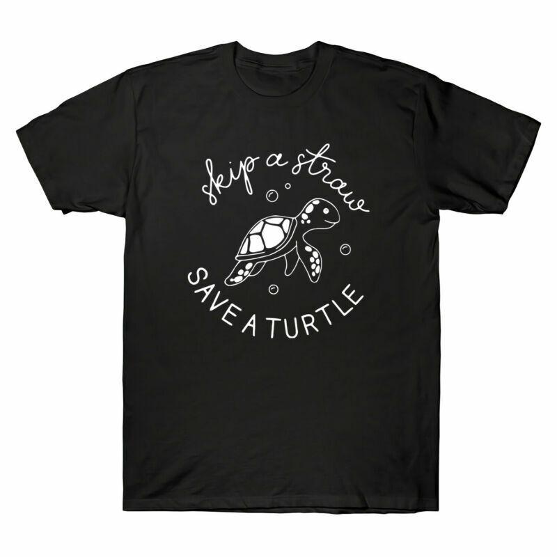Turtle Straw TShirt Short Shirt Save Shirt Skip Save A Turtles Top A Sleeve The S
