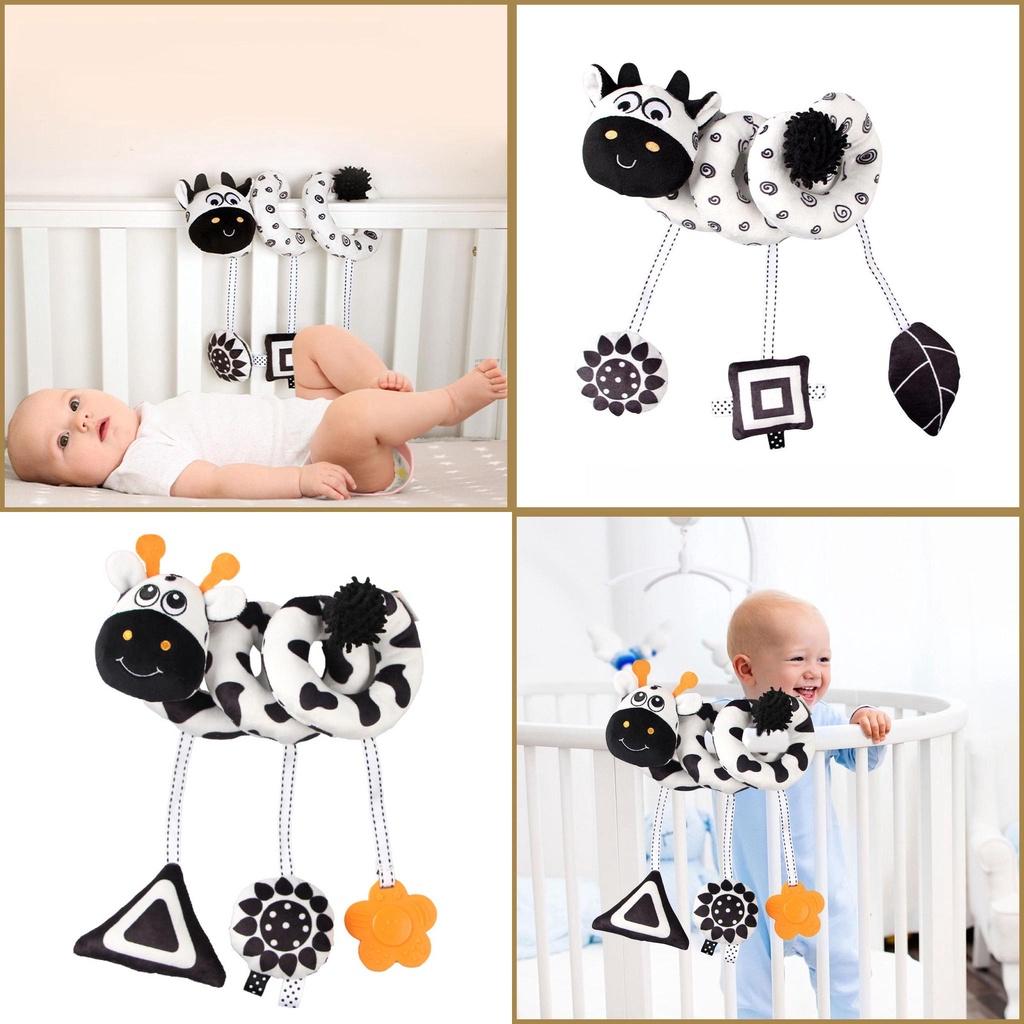 Black And White Animal Visual Stimulation Early Education Crib Toy