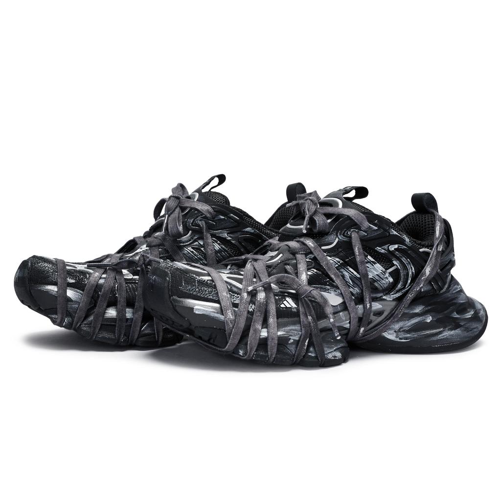 adidas VENTO XLG DELUXE Niedrige Laufschuhe Unisex Schwarz Silber IH0070(Team80-)