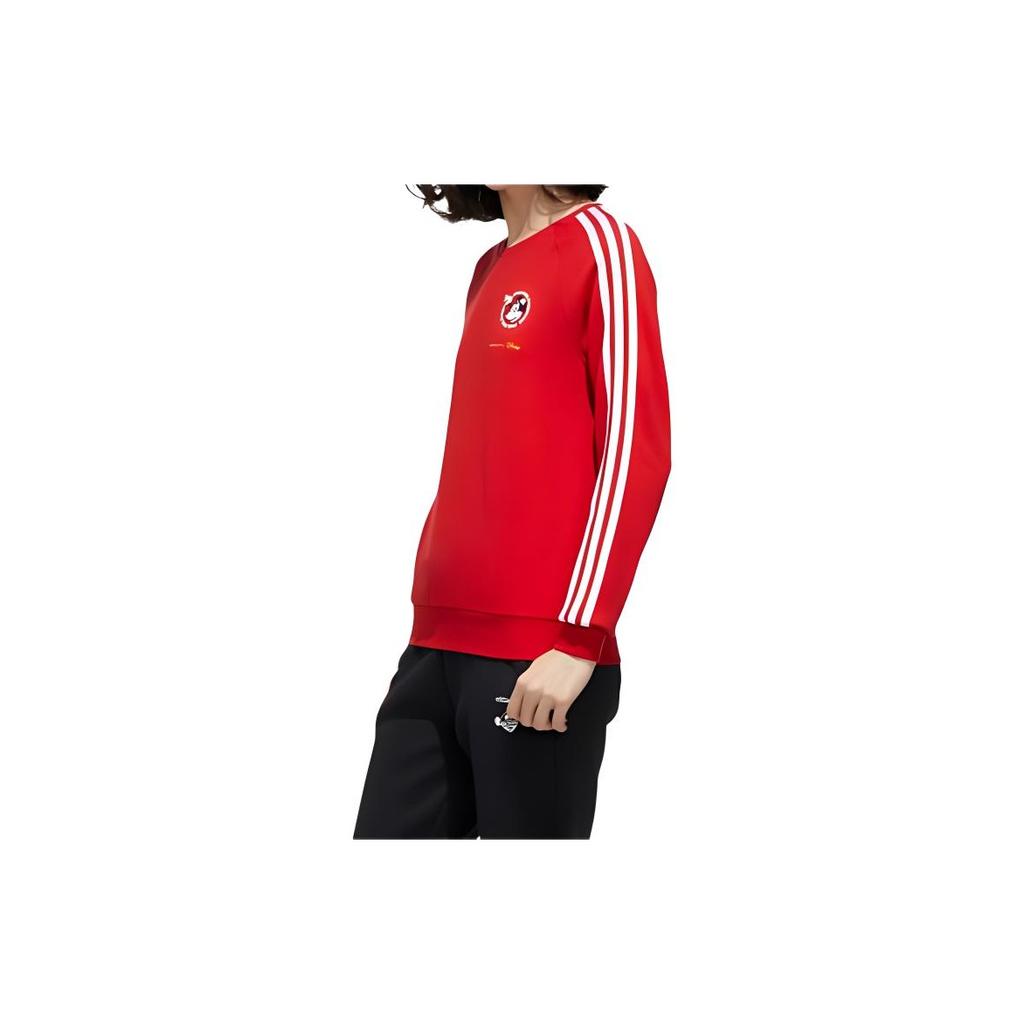 adidas Neo CNY Minnie Print Sport Sweatshirt Damen Oberteile Hellkarmesinrot GE7770