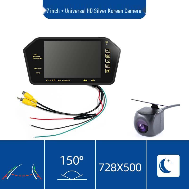 Bluetooth MP5 Wireless Rear View Camera for 7-inch Rearview Mirror Monitor with Reverse Priority