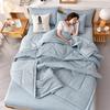 Soft Skin-Friendly Summer Quilt Set Or 1 Pcs Quilt Comfortable Breathable Summer Blanket Lightweight Durble Air Condition Duvet