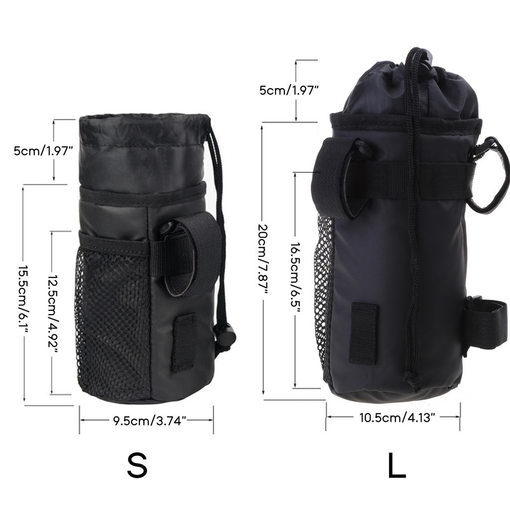 Bike Water Bottle Holder Bag Insulated Bicycle Coffee-Cup Holders with Phone Storage Handlebar Drink/Beverage Container