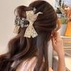 .French Vintage Floral Lace Butterfly Knot Hair Clip Large Shark Clamp Sweet Girl Gentle Style Hair Accessories Headwear