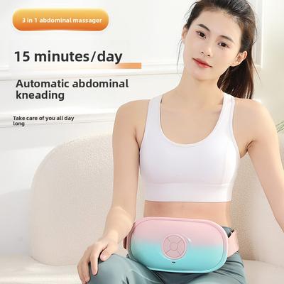 Girl's Heart Stone Abdominal Massager Kneading Hot Compress Charging Warm Palace Treasure Abdominal Massager Multi-functional Waist Massager