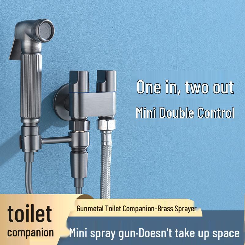 All-Copper Bidet Set with Pressurized Spray Gun for Bathroom