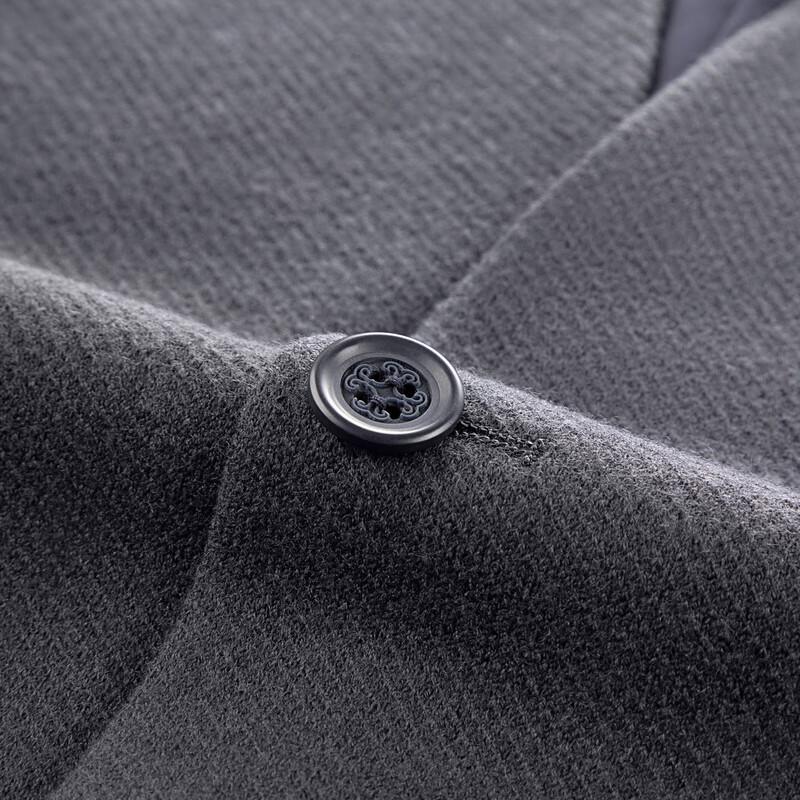 SEVEN Men's New Chinese Style Wool Blend Casual Blazer