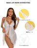 Large Open Princess Nightgown Irregular 5XL [ohyeahlady] Babydoll, Sexy, Size, Lingerie, Sheer, Women's Slip, Front, V-Neck, Cute, Popular, Style,