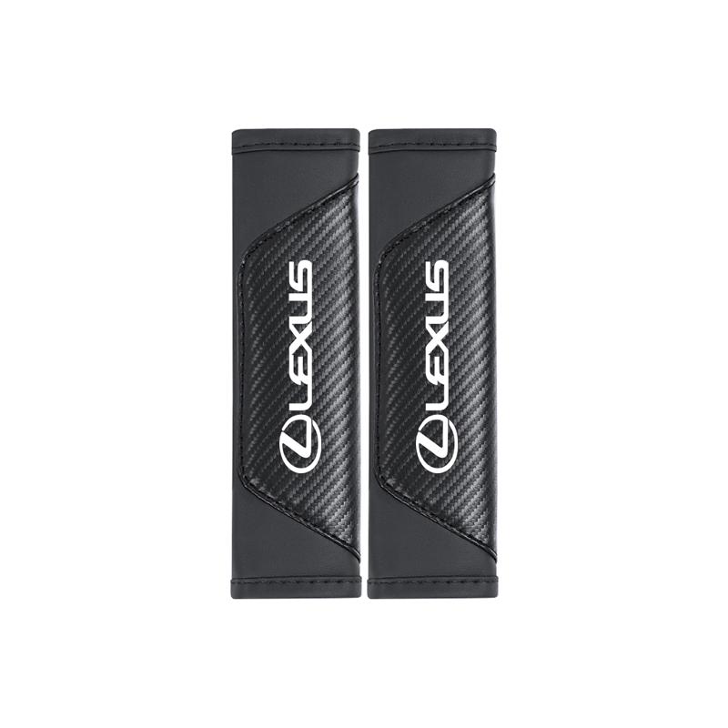 Car Seat Belt Shoulder Cover Carbon Fiber Protective Pad For Lexus F SPORT ES UX 300e GS GX IS LS LX CT LC LBX NX RX 350h 450h
