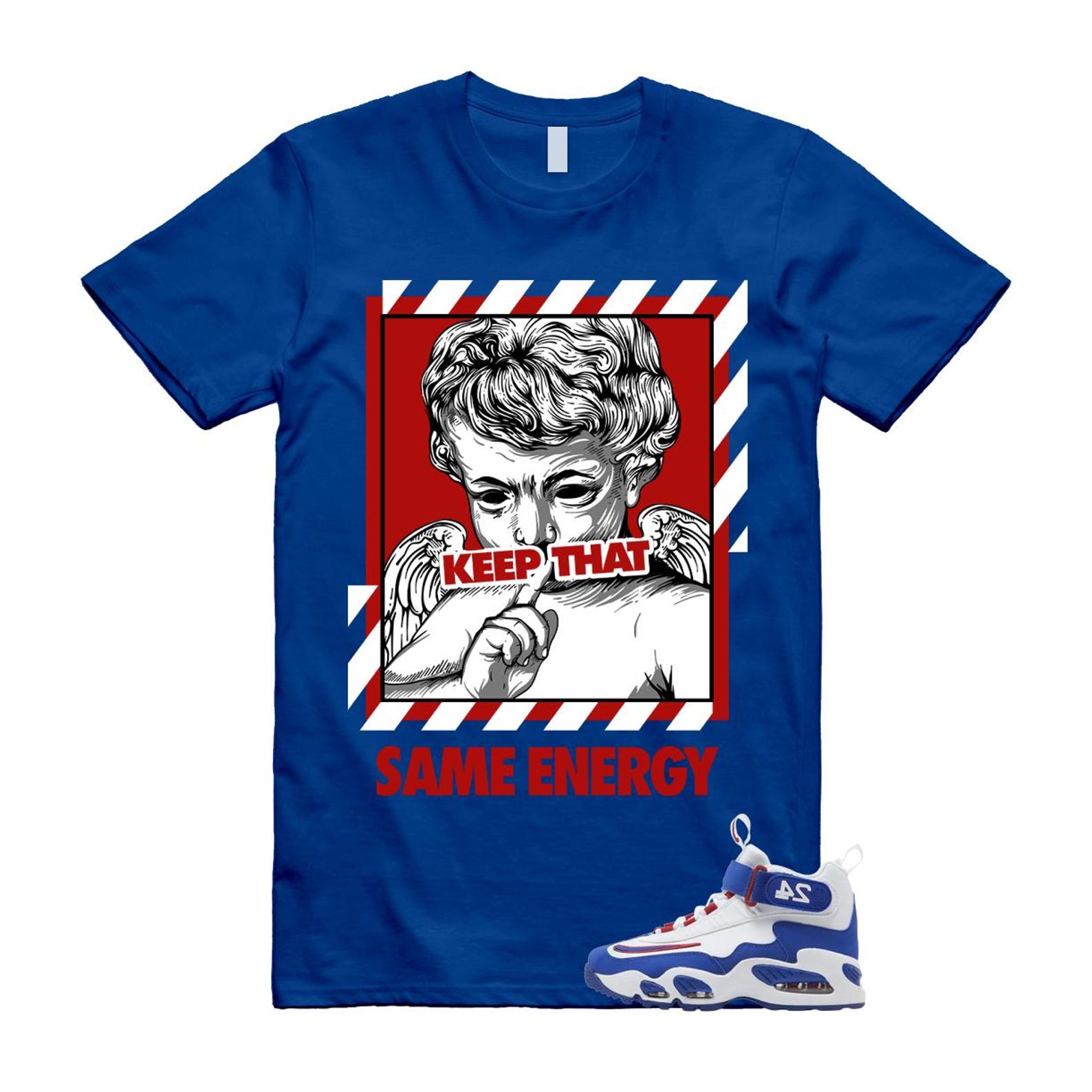 Air Griffey Max 1 USA White Blue Red T Shirt Match ENERGY XL