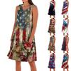Sommerkleider für Damen Locker Strandurlaub Lässig Ärmellos V-Ausschnitt Sonnnenkleider Mit Taschen Trägerkleid