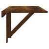 Table murale pliable Chêne fumé 100x60x56 cm Bois d ingénierie