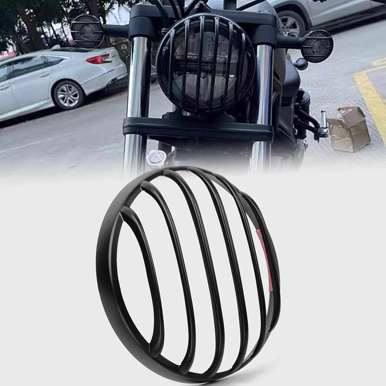 Headlight Tail Light Turn Signal Guard Cover Headlamp Grill Cover compatible for Ho&nda Rebel CMX 250/CMX300/CMX 500 Accessories 2021 2022 2023 2024 1 Piece-Matte Black