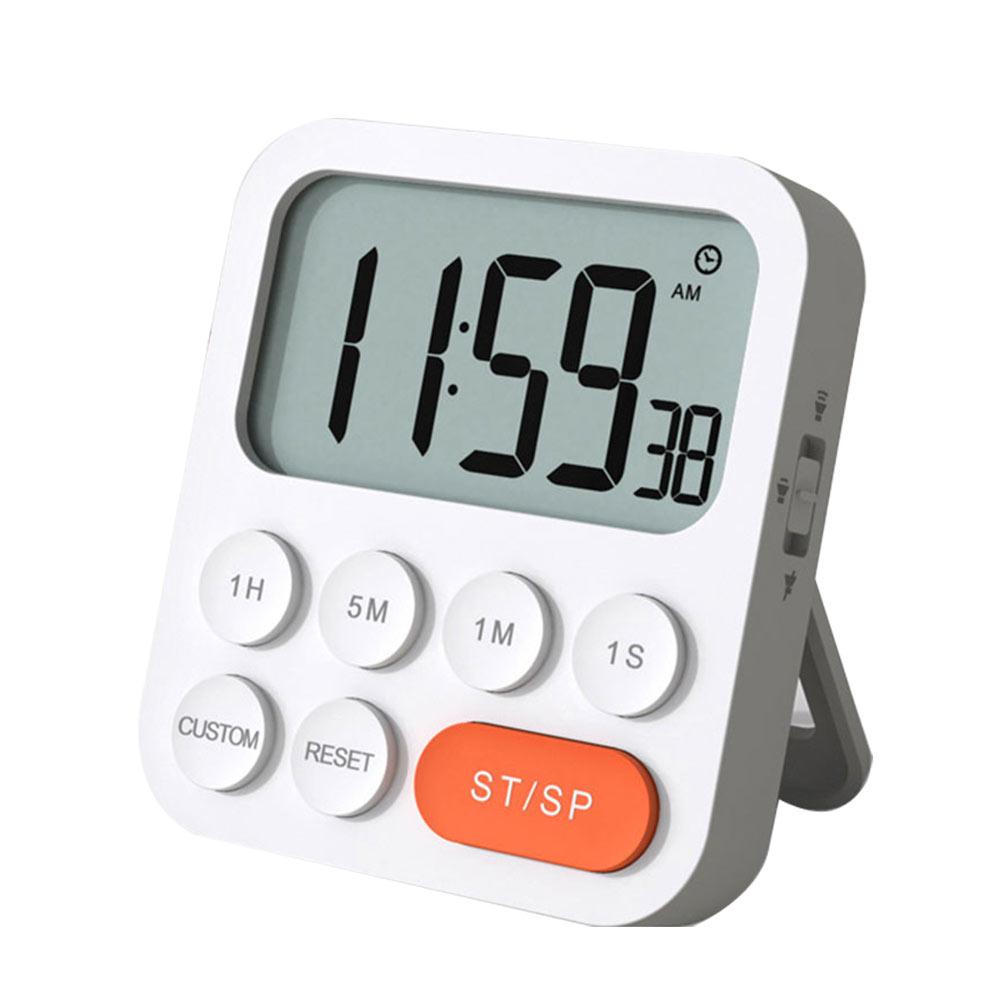 Desktop-verstellbares, tragbares Wecker-Keuken-Werkzeug, herunterklappbar, digitaler Timer, magnetisches LCD-Display für Kinder und ABS
