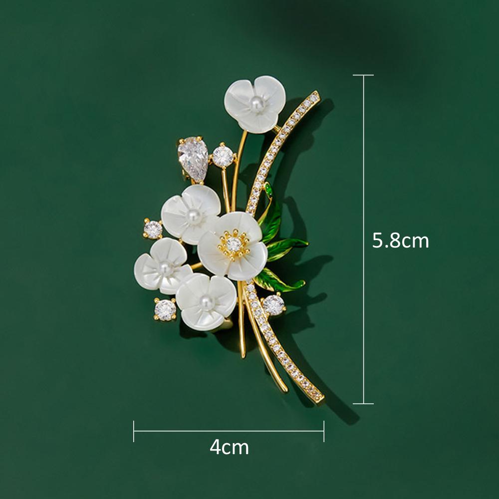 Broșă de perle de flori de epocă Ace de cristal Bijuterii cu strasuri Cadouri de petrecere de nuntă