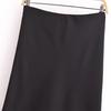 2025 Spring Women's Slim Crepe High-Waisted Casual Midi Skirt