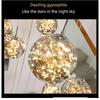 Modern Chandelier Living Room Villa Dining Room Kitchen Chandelier Crystal Ball Stair Ceiling Light